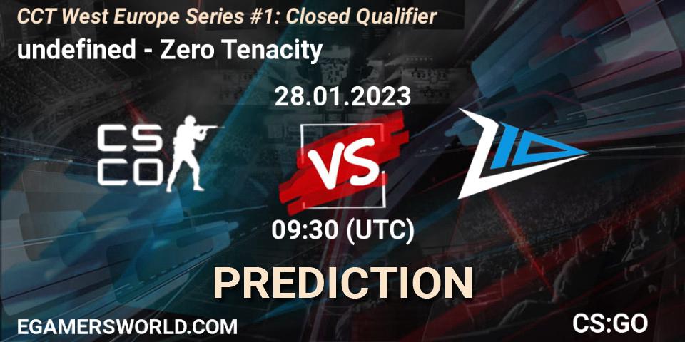 undefined vs Zero Tenacity: Match Prediction. 28.01.23, CS2 (CS:GO), CCT West Europe Series #1: Closed Qualifier