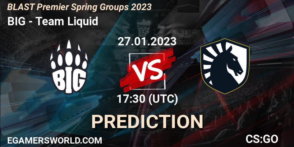 BIG vs Team Liquid: Match Prediction. 27.01.23, CS2 (CS:GO), BLAST Premier Spring Groups 2023
