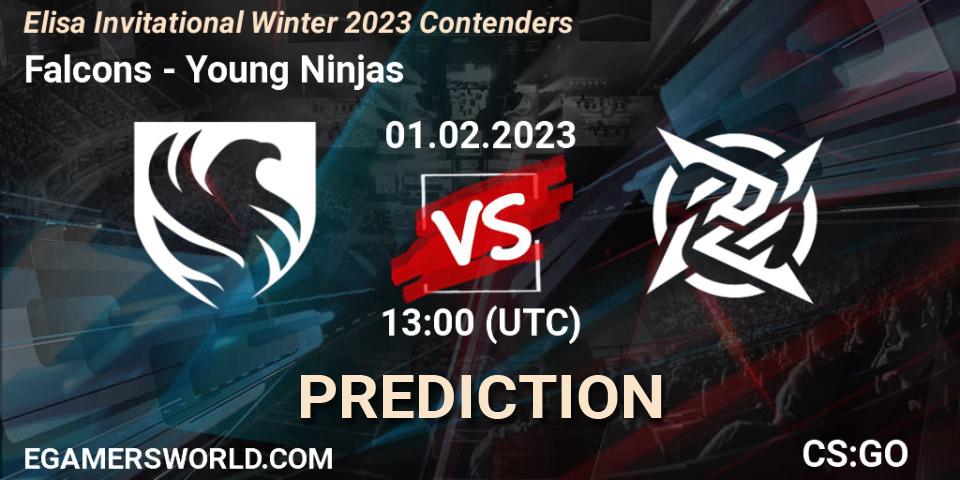 Falcons vs Young Ninjas: Match Prediction. 01.02.23, CS2 (CS:GO), Elisa Invitational Winter 2023 Contenders