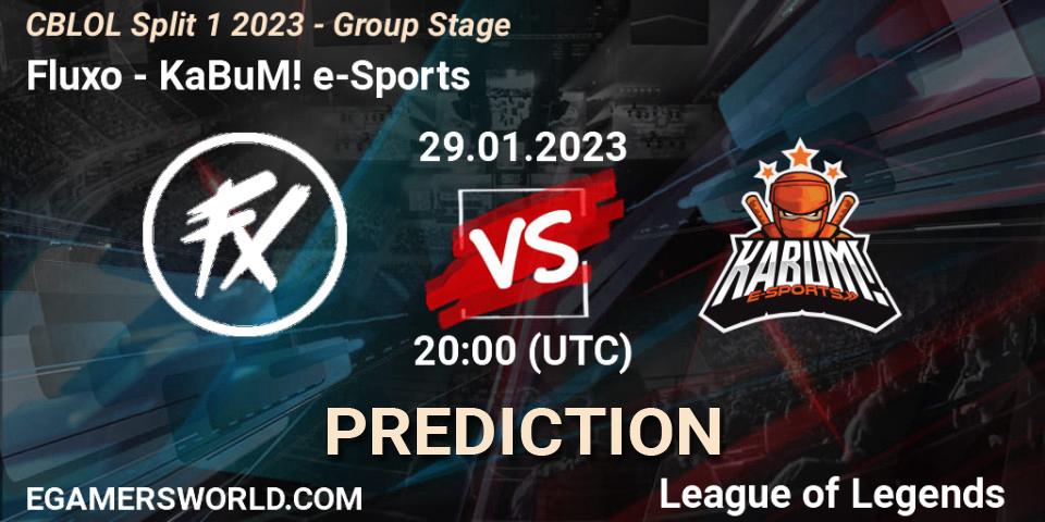 Fluxo vs KaBuM! e-Sports: Match Prediction. 29.01.23, LoL, CBLOL Split 1 2023 - Group Stage