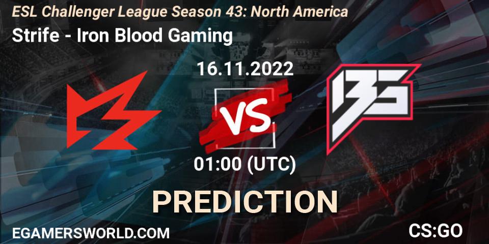 Strife vs Iron Blood Gaming: Match Prediction. 02.12.22, CS2 (CS:GO), ESL Challenger League Season 43: North America