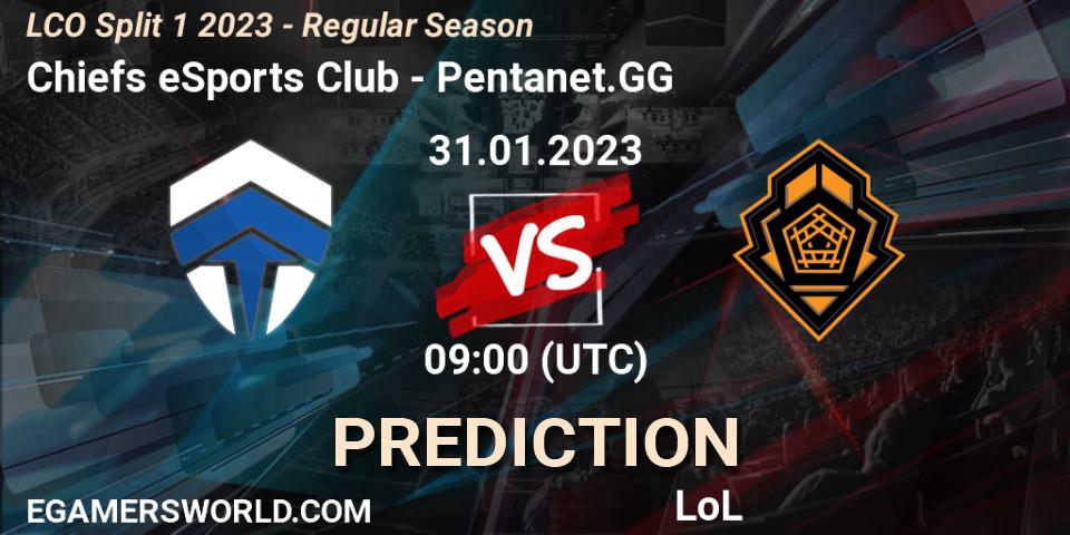 Chiefs eSports Club vs Pentanet.GG: Match Prediction. 31.01.23, LoL, LCO Split 1 2023 - Regular Season