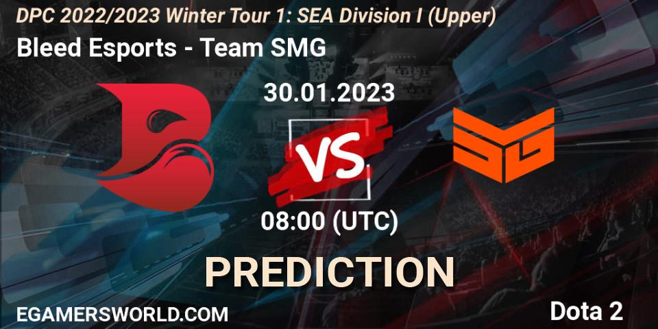 Bleed Esports vs Team SMG: Match Prediction. 30.01.23, Dota 2, DPC 2022/2023 Winter Tour 1: SEA Division I (Upper)
