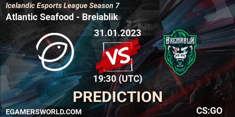 Atlantic Seafood vs Breiðablik: Match Prediction. 31.01.23, CS2 (CS:GO), Icelandic Esports League Season 7