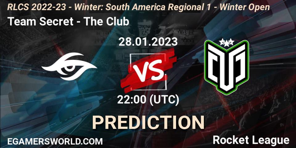 Team Secret vs The Club: Match Prediction. 28.01.23, Rocket League, RLCS 2022-23 - Winter: South America Regional 1 - Winter Open