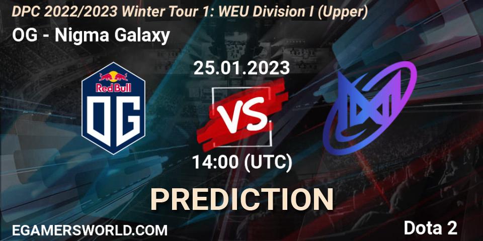 OG vs Nigma Galaxy: Match Prediction. 25.01.23, Dota 2, DPC 2022/2023 Winter Tour 1: WEU Division I (Upper)