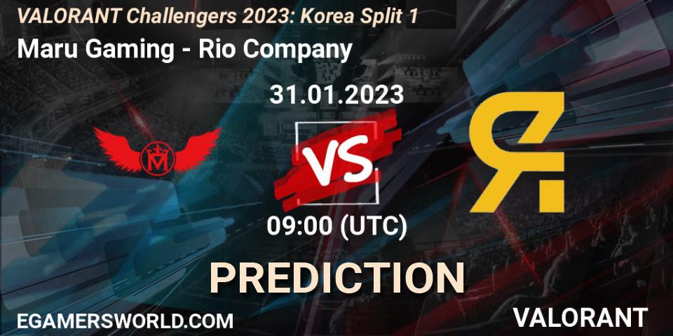 Maru Gaming vs Rio Company: Match Prediction. 31.01.23, VALORANT, VALORANT Challengers 2023: Korea Split 1