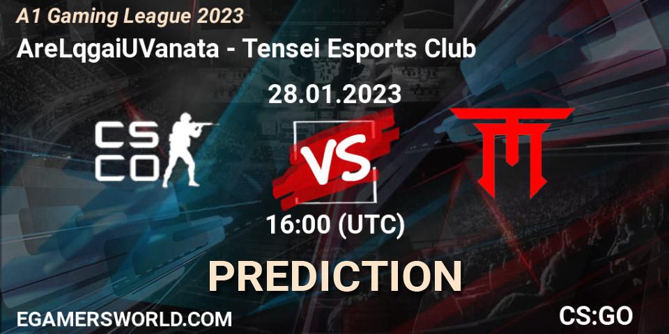 AreLqgaiUVanata vs Tensei Esports Club: Match Prediction. 28.01.23, CS2 (CS:GO), A1 Gaming League 2023
