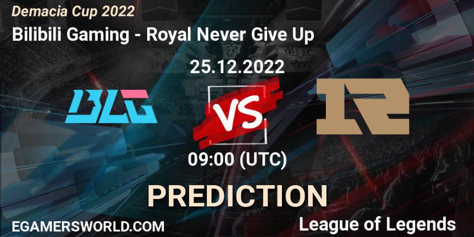 Bilibili Gaming vs Royal Never Give Up: Match Prediction. 25.12.22, LoL, Demacia Cup 2022