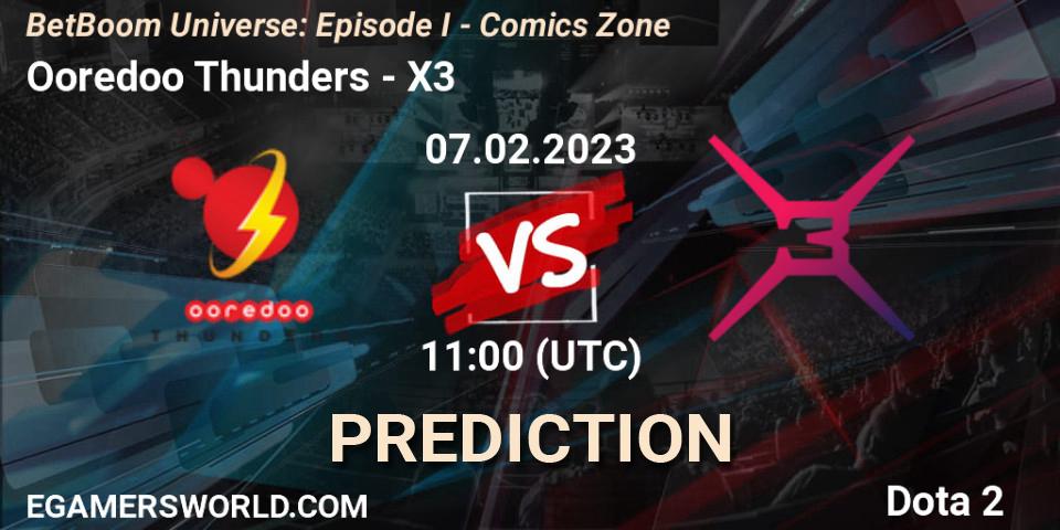 Ooredoo Thunders vs X3: Match Prediction. 07.02.23, Dota 2, BetBoom Universe: Episode I - Comics Zone