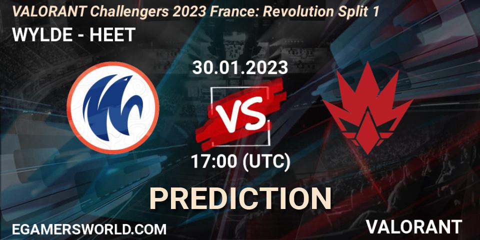 WYLDE vs HEET: Match Prediction. 30.01.23, VALORANT, VALORANT Challengers 2023 France: Revolution Split 1