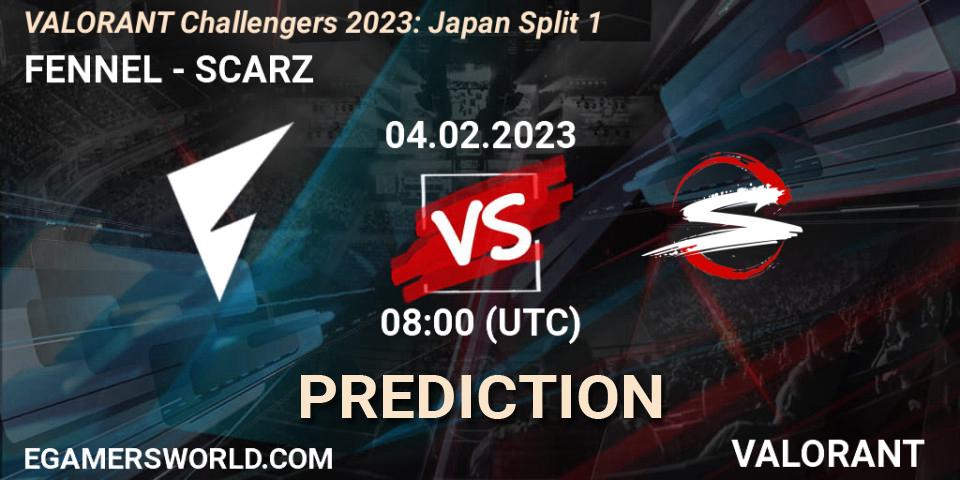 FENNEL vs SCARZ: Match Prediction. 04.02.23, VALORANT, VALORANT Challengers 2023: Japan Split 1