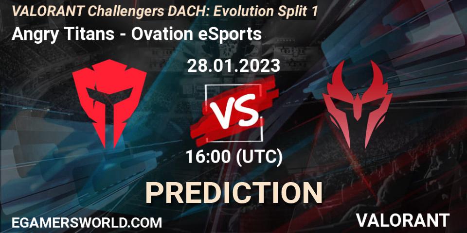 Angry Titans vs Ovation eSports: Match Prediction. 28.01.23, VALORANT, VALORANT Challengers 2023 DACH: Evolution Split 1