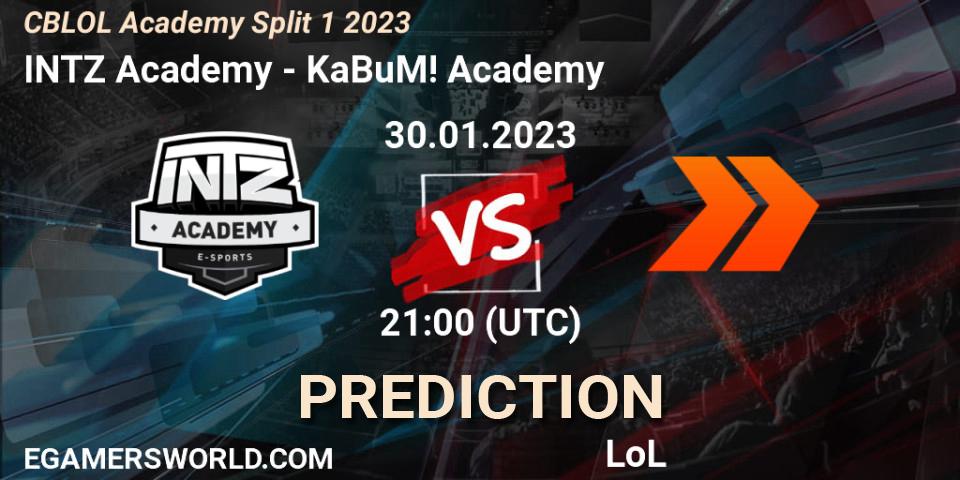 INTZ Academy vs KaBuM! Academy: Match Prediction. 30.01.23, LoL, CBLOL Academy Split 1 2023