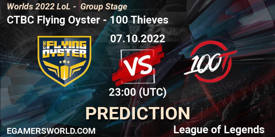 CTBC Flying Oyster vs 100 Thieves: Match Prediction. 07.10.22, LoL, Worlds 2022 LoL - Group Stage