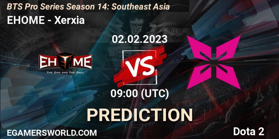 EHOME vs Xerxia: Match Prediction. 02.02.23, Dota 2, BTS Pro Series Season 14: Southeast Asia