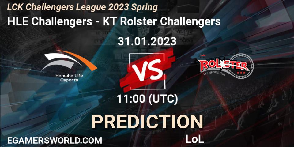 Hanwha Life Challengers vs KT Rolster Challengers: Match Prediction. 31.01.23, LoL, LCK Challengers League 2023 Spring