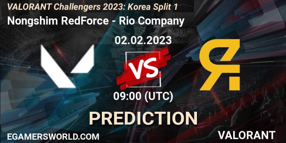 Nongshim RedForce vs Rio Company: Match Prediction. 02.02.23, VALORANT, VALORANT Challengers 2023: Korea Split 1