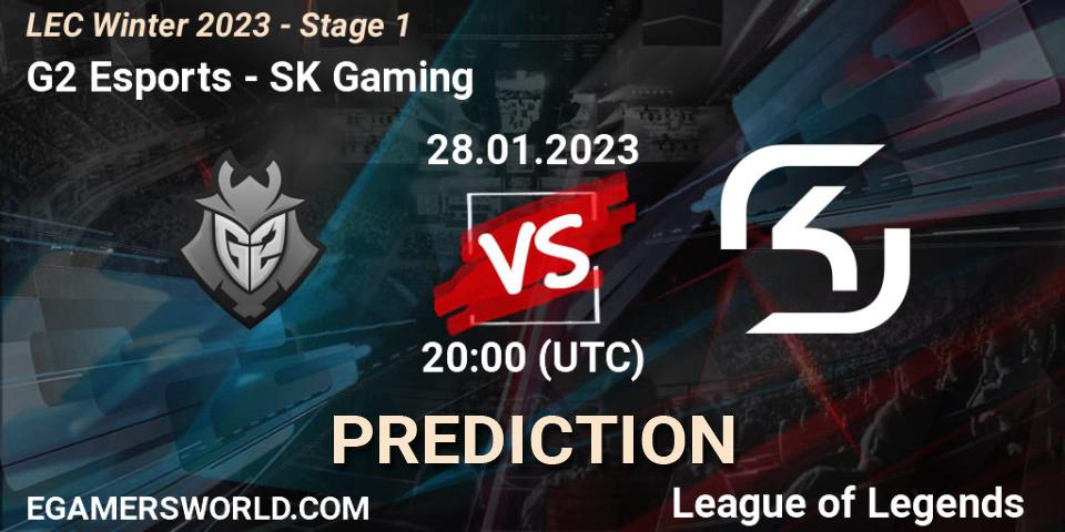 G2 Esports vs SK Gaming: Match Prediction. 28.01.23, LoL, LEC Winter 2023 - Stage 1