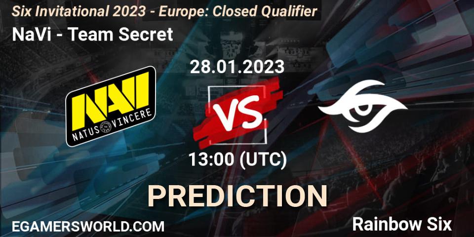 NaVi vs Team Secret: Match Prediction. 28.01.23, Rainbow Six, Six Invitational 2023 - Europe: Closed Qualifier