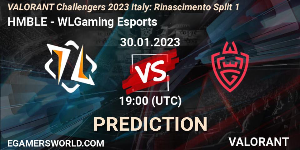HMBLE vs WLGaming Esports: Match Prediction. 30.01.23, VALORANT, VALORANT Challengers 2023 Italy: Rinascimento Split 1