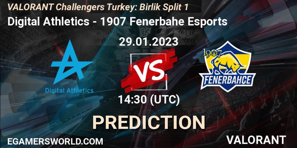 Digital Athletics vs 1907 Fenerbahçe Esports: Match Prediction. 29.01.23, VALORANT, VALORANT Challengers 2023 Turkey: Birlik Split 1