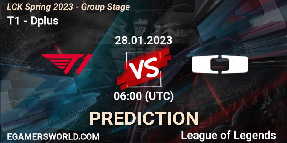 T1 vs Dplus: Match Prediction. 28.01.23, LoL, LCK Spring 2023 - Group Stage