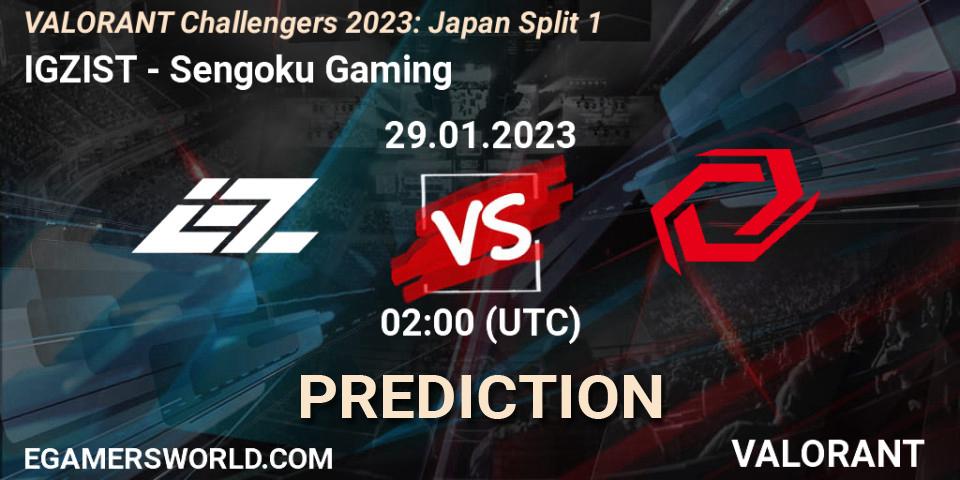 IGZIST vs Sengoku Gaming: Match Prediction. 29.01.23, VALORANT, VALORANT Challengers 2023: Japan Split 1