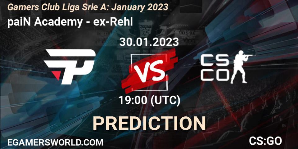 paiN Academy vs ex-Rehl: Match Prediction. 30.01.23, CS2 (CS:GO), Gamers Club Liga Série A: January 2023