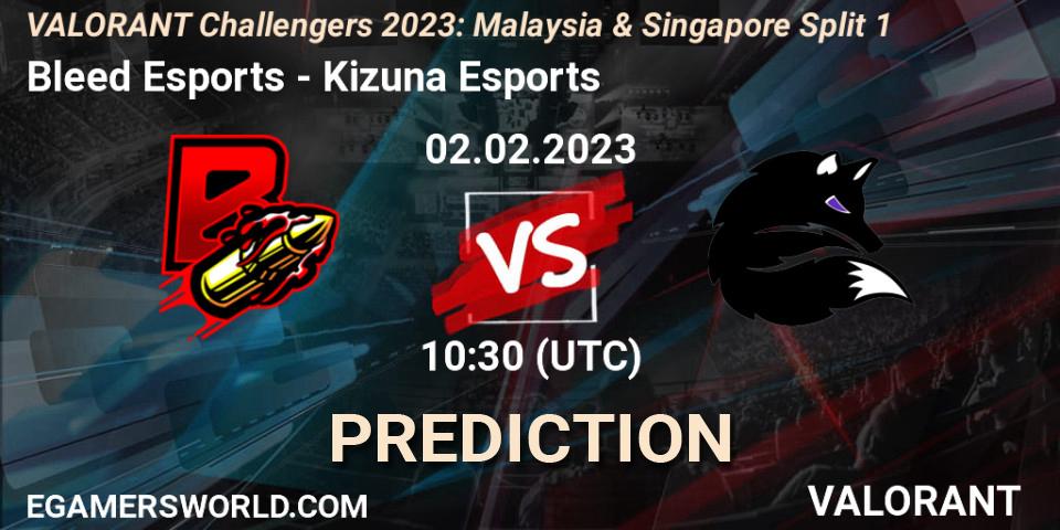 Bleed Esports vs Kizuna Esports: Match Prediction. 02.02.23, VALORANT, VALORANT Challengers 2023: Malaysia & Singapore Split 1