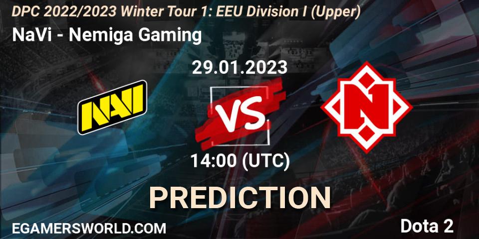 NaVi vs Nemiga Gaming: Match Prediction. 29.01.23, Dota 2, DPC 2022/2023 Winter Tour 1: EEU Division I (Upper)
