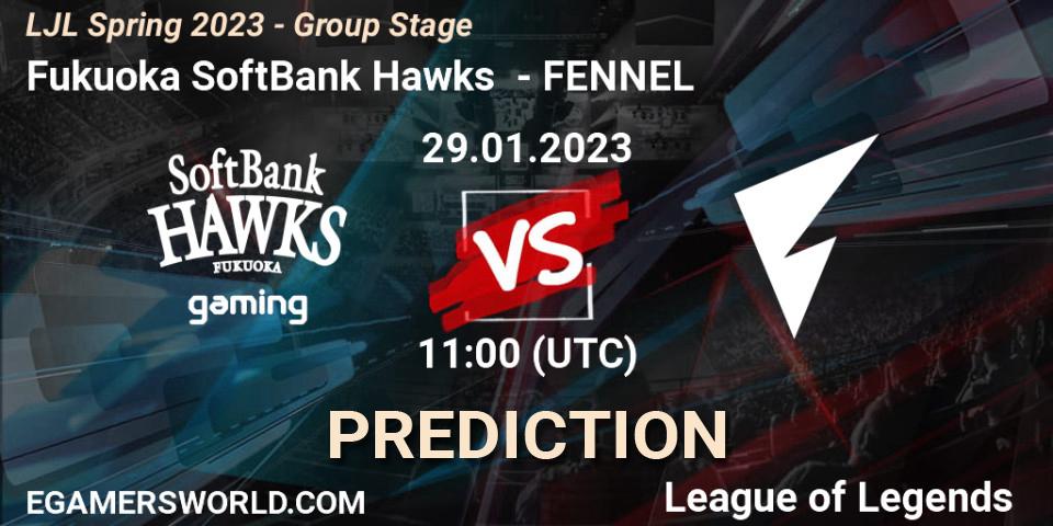 Fukuoka SoftBank Hawks vs FENNEL: Match Prediction. 29.01.23, LoL, LJL Spring 2023 - Group Stage