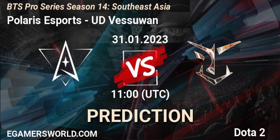 Polaris Esports vs UD Vessuwan: Match Prediction. 31.01.23, Dota 2, BTS Pro Series Season 14: Southeast Asia