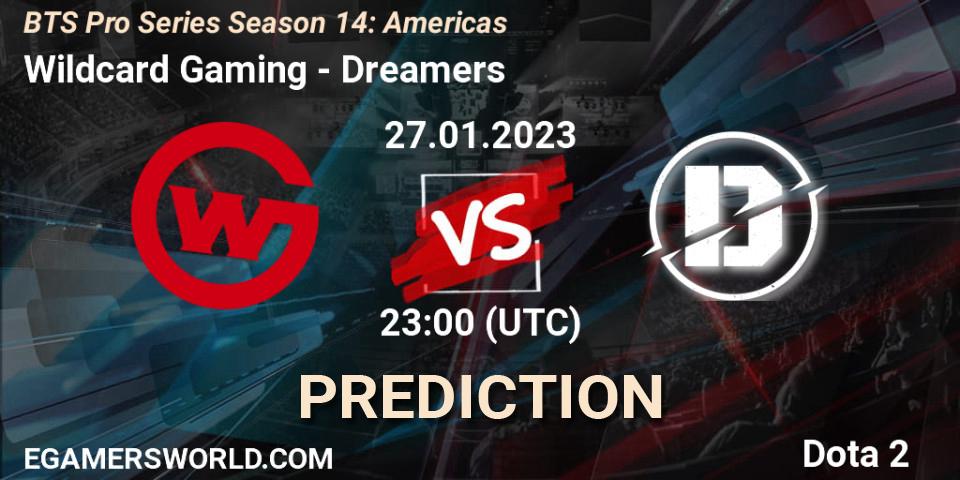 Wildcard Gaming vs Dreamers: Match Prediction. 29.01.23, Dota 2, BTS Pro Series Season 14: Americas