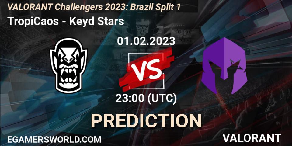 TropiCaos vs Keyd Stars: Match Prediction. 01.02.23, VALORANT, VALORANT Challengers 2023: Brazil Split 1