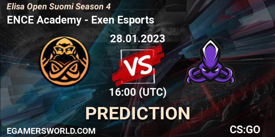 ENCE Academy vs Exen Esports: Match Prediction. 28.01.23, CS2 (CS:GO), Elisa Open Suomi Season 4