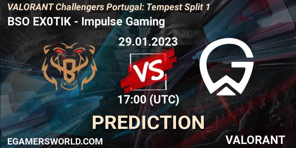 BSO EX0TIK vs Impulse Gaming: Match Prediction. 29.01.23, VALORANT, VALORANT Challengers 2023 Portugal: Tempest Split 1
