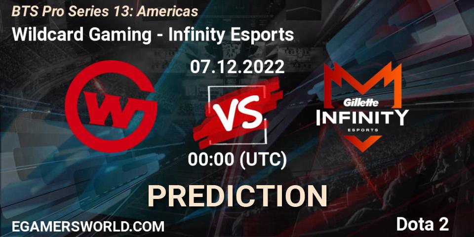 Wildcard Gaming vs Infinity Esports: Match Prediction. 07.12.22, Dota 2, BTS Pro Series 13: Americas