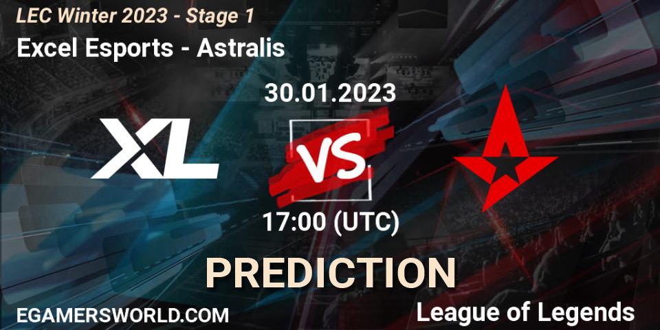 Excel Esports vs Astralis: Match Prediction. 30.01.23, LoL, LEC Winter 2023 - Stage 1