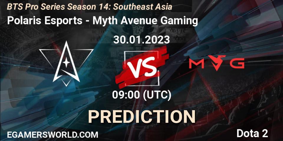 Polaris Esports vs Myth Avenue Gaming: Match Prediction. 30.01.23, Dota 2, BTS Pro Series Season 14: Southeast Asia