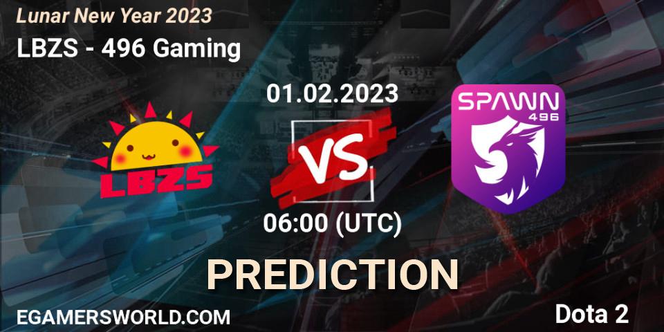 LBZS vs 496 Gaming: Match Prediction. 31.01.23, Dota 2, Lunar New Year 2023