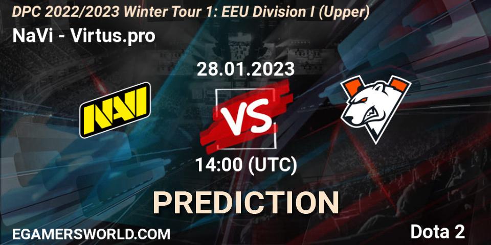 NaVi vs Virtus.pro: Match Prediction. 28.01.23, Dota 2, DPC 2022/2023 Winter Tour 1: EEU Division I (Upper)