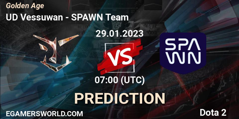 UD Vessuwan vs SPAWN Team: Match Prediction. 29.01.23, Dota 2, Golden Age