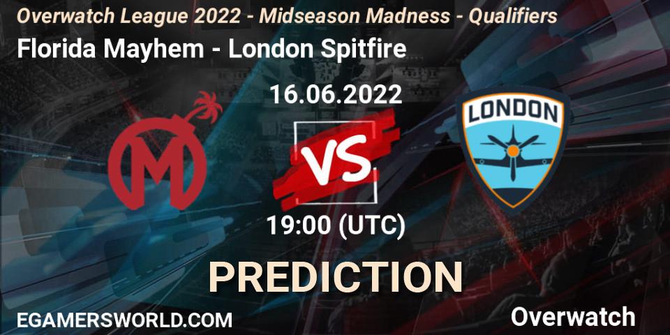 Florida Mayhem vs London Spitfire: Match Prediction. 16.06.22, Overwatch, Overwatch League 2022 - Midseason Madness - Qualifiers