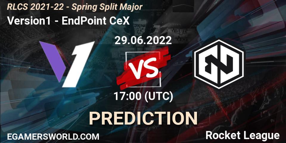 Version1 vs EndPoint CeX: Match Prediction. 29.06.22, Rocket League, RLCS 2021-22 - Spring Split Major