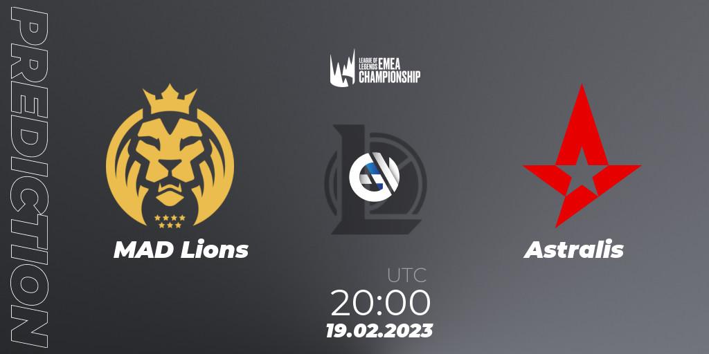 MAD Lions vs Astralis: Match Prediction. 19.02.23, LoL, LEC Winter 2023 - Stage 2