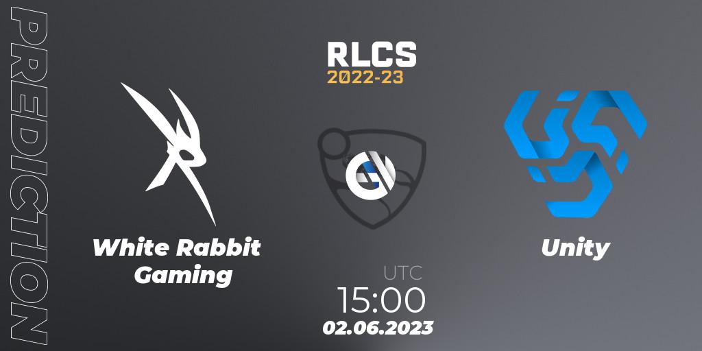 White Rabbit Gaming vs Unity: Match Prediction. 09.06.23, Rocket League, RLCS 2022-23 - Spring: Sub-Saharan Africa Regional 3 - Spring Invitational