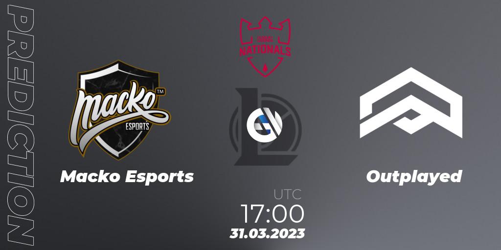 Macko Esports vs Outplayed: Match Prediction. 31.03.23, LoL, PG Nationals Spring 2023 - Playoffs