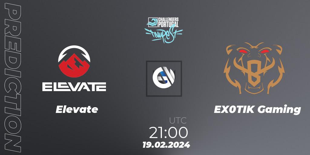 Elevate vs EX0TIK Gaming: Match Prediction. 19.02.24, VALORANT, VALORANT Challengers 2024 Portugal: Tempest Split 1
