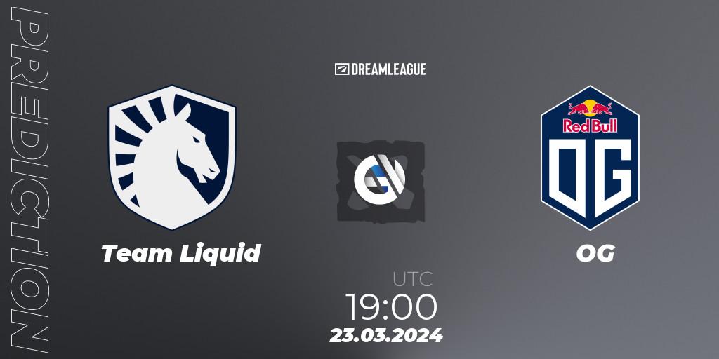 Team Liquid vs OG: Match Prediction. 23.03.24, Dota 2, DreamLeague Season 23: Western Europe Closed Qualifier